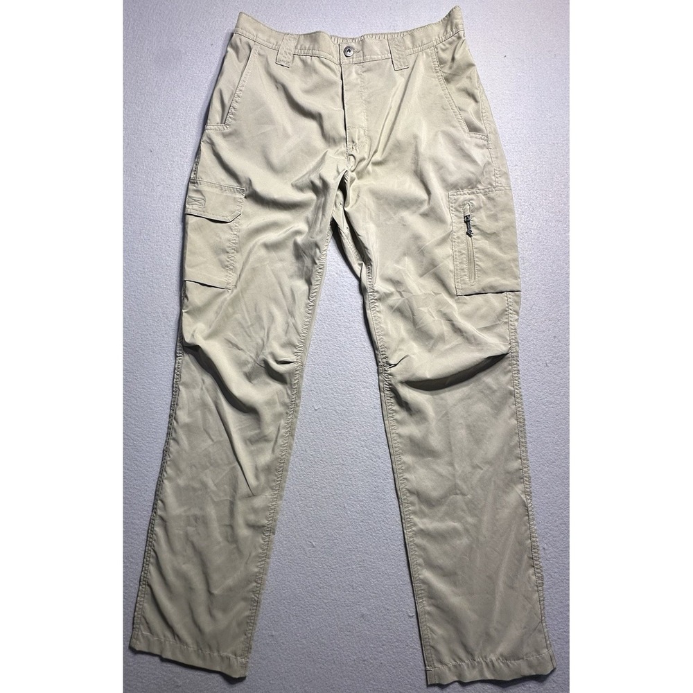 Columbia Cargo Pants Mens 34x34 Beige Omni-Shade UPF 40 AM9184 Hiking Utility
